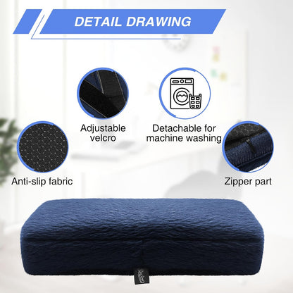 SPRING SEAON Desk & Office Chair Arm Pads Covers Fuzzy Memory Foam Pads