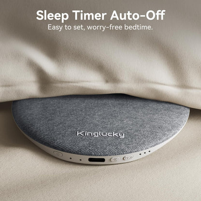 Kinglucky X50 Pillow Speaker for Sleeping, Built-in White Noise Sound Machine Pink Noise for Sleeping, Auto-Off Timer Portable Bluetooth Speaker Under Pillow Rechargeable for Side Sleeper, Blue