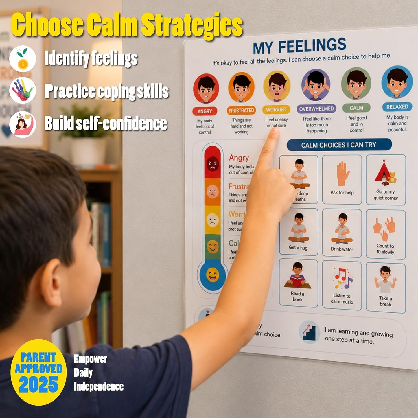 Morning Routine Chart for Kids – Step-by-Step Visual Schedule (9x12 Laminated) | Self-Care Educational Chart for Children, Special Needs & Autism – Morning Routine Support – English