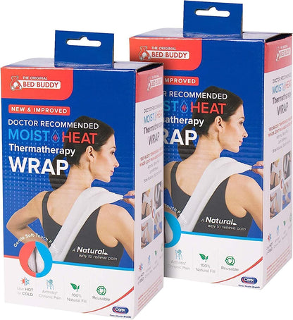 Bed Buddy 2-Pack Microwave Heating Pad for Sore Muscles, Heat Pad for Aches and Pain, Microwavable Heating Pads, Rice Bags for Heat Therapy, Cold and Heated Wrap and Warmer for Back, Neck, Joints