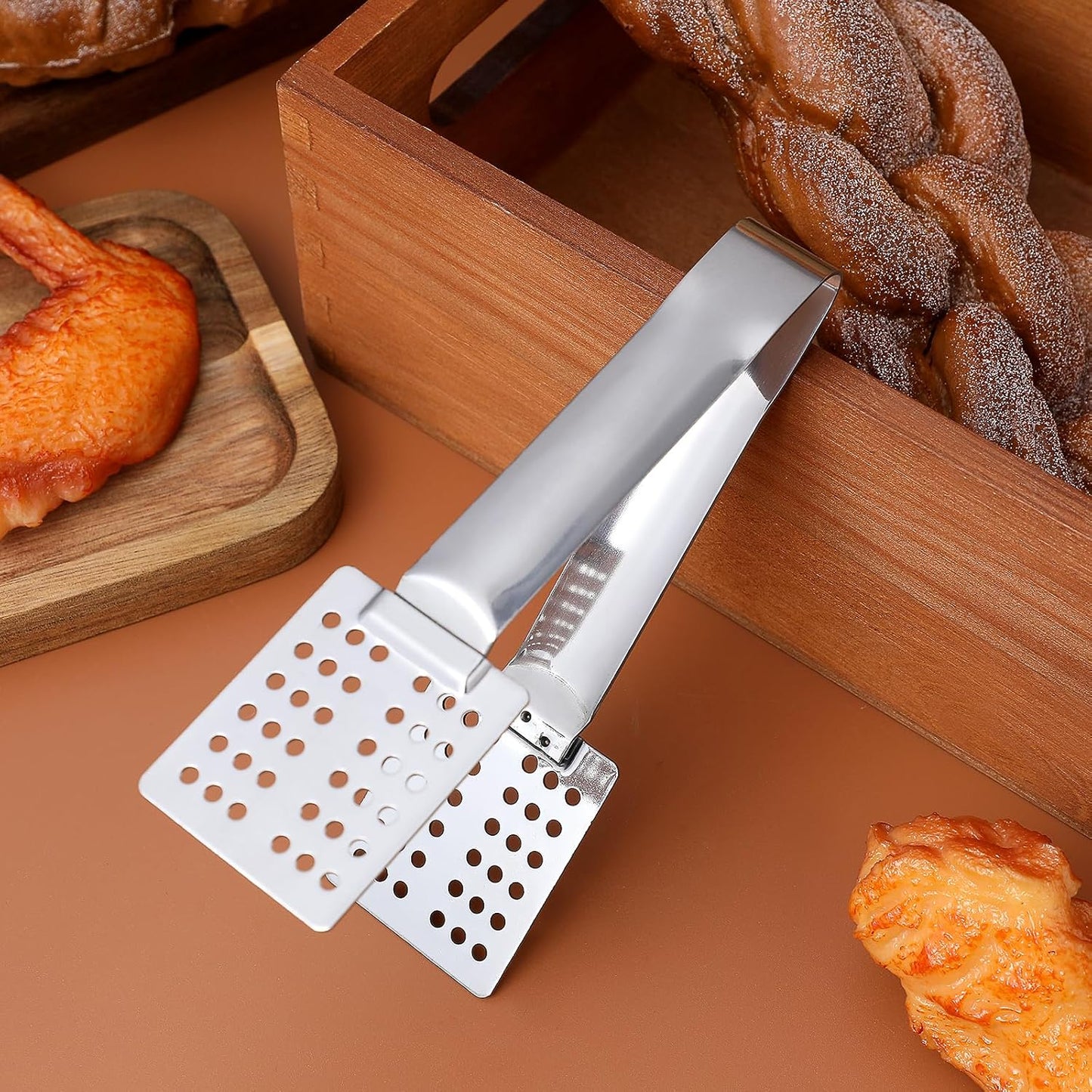 Luxshiny Tea Bag Squeezer Tongs Stainless Steel Tea Bag Strainer Spoon Shape Squeezer for Loose Leaf Kitchen Food Clip for Cooking Ice Cubes 5.51 in