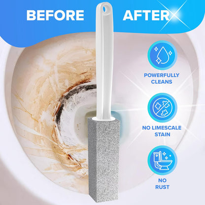 DISIWENE Pumice Cleaning Stone with Handle Toilet Bowl Cleaner Hard Water Ring Remover for Bath/Pool/Kitchen/Household Cleaning (4, 4 Pack with Handle)