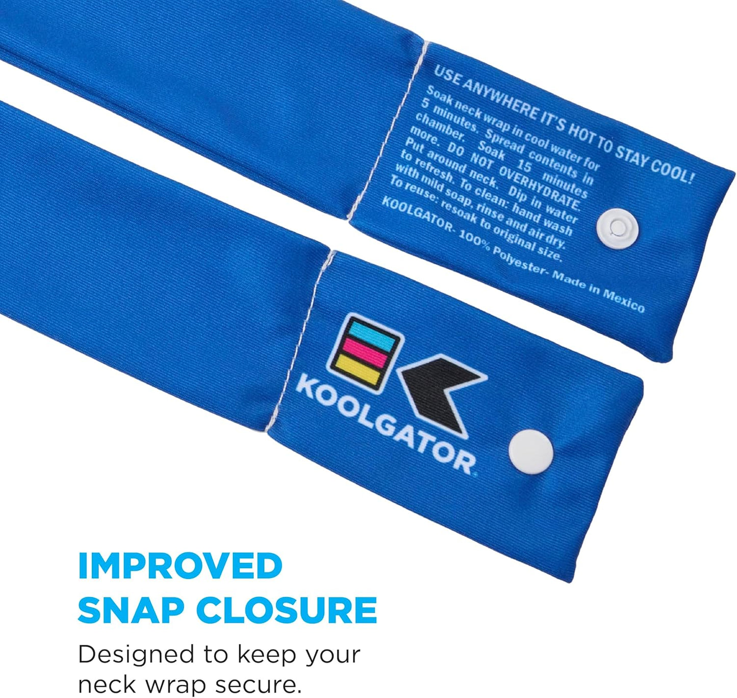 KOOLGATOR Evaporative Cooling Neck Wrap, Blue Paisley, 1 Pack | Reusable Neck Cooler with Long Lasting Relief During Hot Weather Activities, Sports, & Outdoor Work