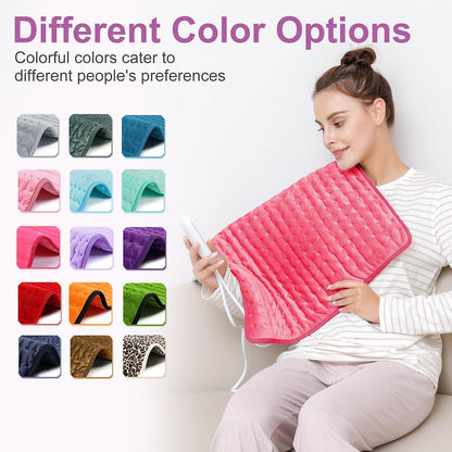 Heating Pad,Heated Blanket,Heating Pad for Back Neck,Grey,24x12 Inch | Electric Heating Pad,Dry/Moist Heat Heating Pads,Heating Pads for Shoulder,Abdomen,Heat Pad for Women Men,Birthday Gift