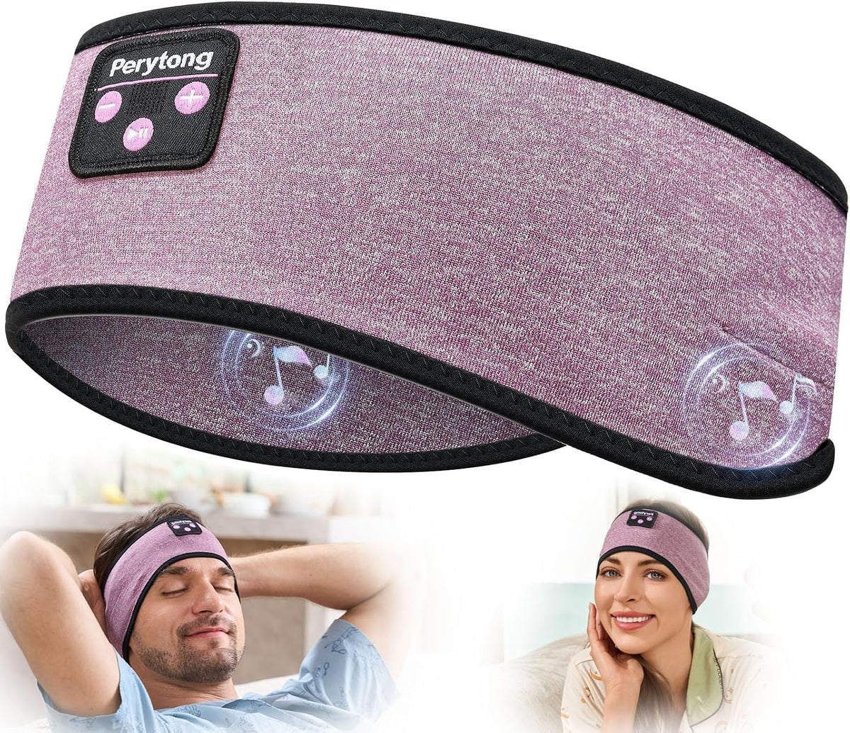 Sleep Headphones | Bluetooth 5.4 Headband | Wireless Earbuds Earphones Sweat Resistant with Ultra-Thin HD Stereo Speaker, Headphone Band for Side Sleepers Workout Running Tech Gadgets Unique Gifts