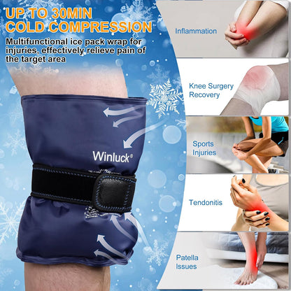 Gel Ice Cold Packs - (2-Piece Set) Soft Reusable Cold/Hot Compress, Provides Alleviate Joint and Muscle Pain. Flexible Therapy from Injuries - Shoulder, Back, Knee, Neck, Ankle & More.
