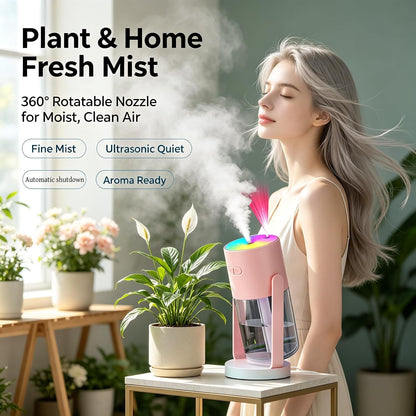UEISODC bedroom humidifier, desktop USB humidifier, car air freshener, relieves tight skin, cough, nasal congestion, allergies and dry air，With automatic shutdown, silent operation
