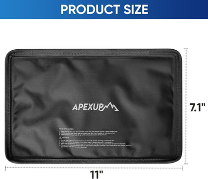 Gel Ice Packs for Injuries Reusable, Flexible Double Sided Cold Packs for Injuries, Ice Pack for Knee, Shoulder, Back, Hip, Leg, Arm (Blue, 8"x5.5", 1PK)