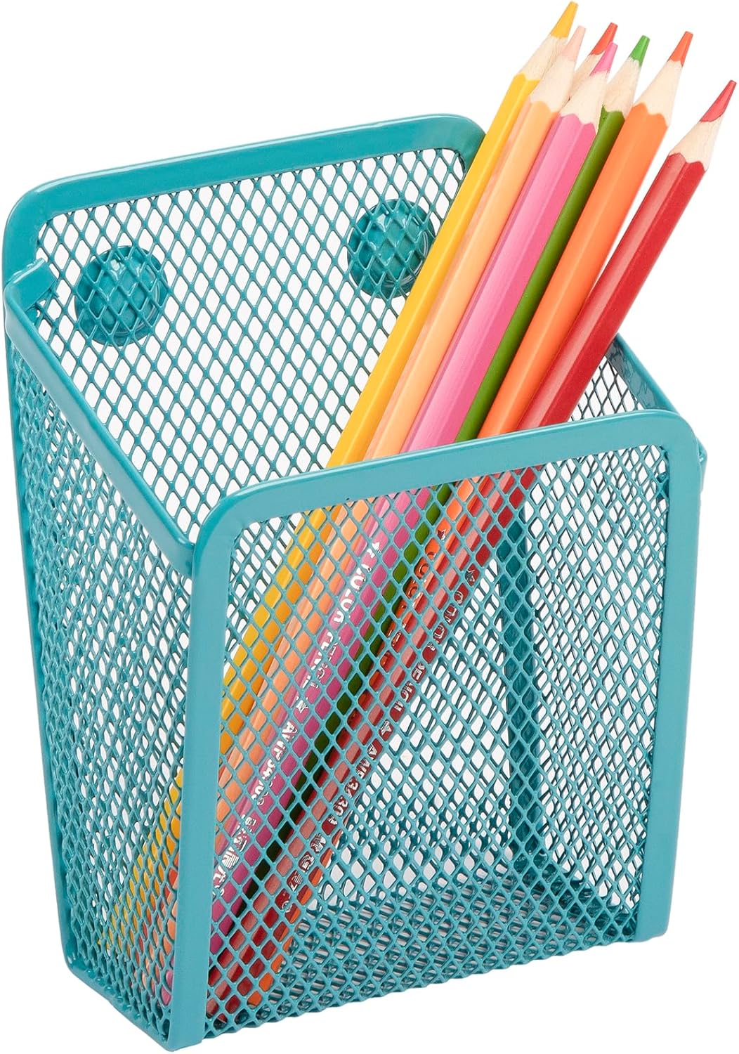 Magnetic Pencil Holder,Mesh Stainless Steel Pen Basket, Metal Writing Utensil Storage Organizer for Whiteboard,Blackboard,Kitchen, Locker, Home, or Office | Metal Writing Utensil Storage Organizer for Whiteboard,Blackboard,Kitchen, Locker, Home, or Office