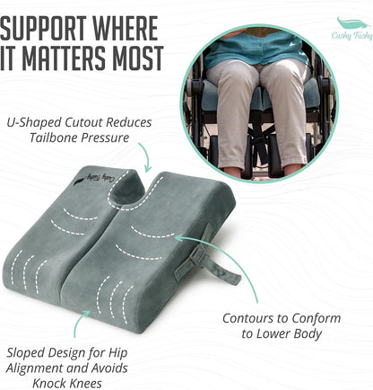Cushy Tushy Premium Foldable Travel Seat Cushion - for Relief of Lower Back, Sciatic, Butt and Tailbone Pain - for Home & Office Use, Perfect for Travel or Driving - Coccyx Seat Cushion