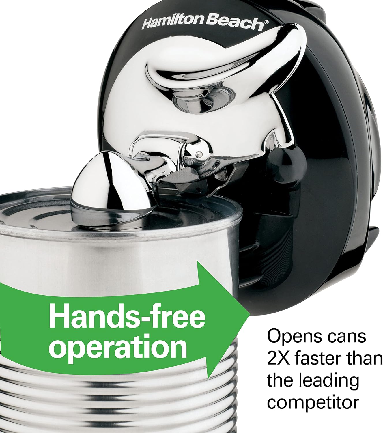 Hamilton Beach Walk 'n Cut Hands-Free Cordless Electric Can Opener | Automatic & Hand-Free | Rechargeable | Opens Any Size Can |Easy Clean Removable Blade | Black | 76501G