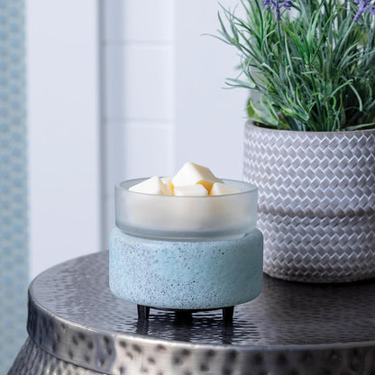 Candle Warmers ETC 2-in-1 Candle and Fragrance Warmer for Warming Scented Candles or Wax Melts and Tarts with to Freshen Room, Pewter Walnut