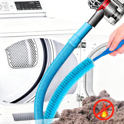 Dryer Vent Cleaner Kit,5 Piece Universal Vent Cleaner with Vacuum Attachment,Dryer Lint Brush, and Hose for Clothes Dryer-Lint Trap Cleaning Tool for Combo Washer Dryer Cleaning Kit