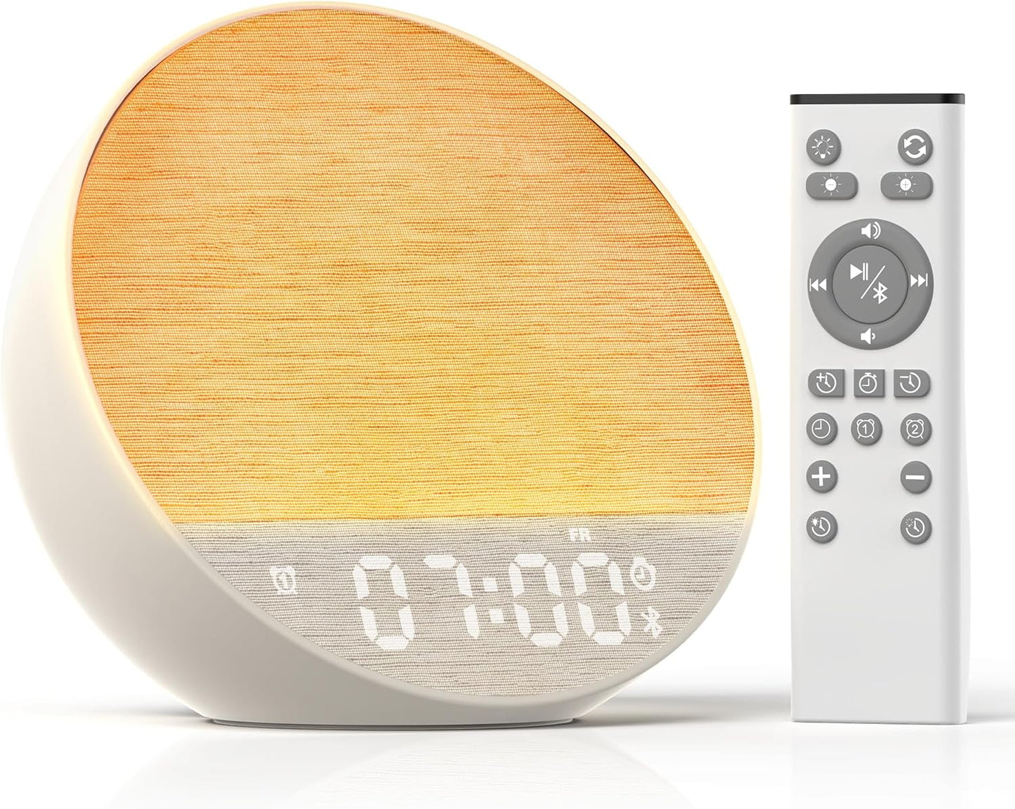 Sunrise Alarm Clock with Sound Machine, Bluetooth Speaker, Remote, Putty | 4-in-1 | White Noise Machine + Sunrise Alarm + Night Light + Bluetooth Speaker | Gradual Wake Up, Dual Alarms, Tap to Snooze