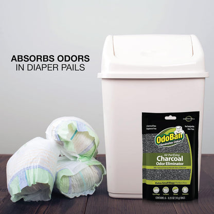 OdoBan Air Purifying Charcoal Natural Odor Eliminator, Non-Toxic Formula, Made in the USA, Fragrance Free, 200 Gram Bag