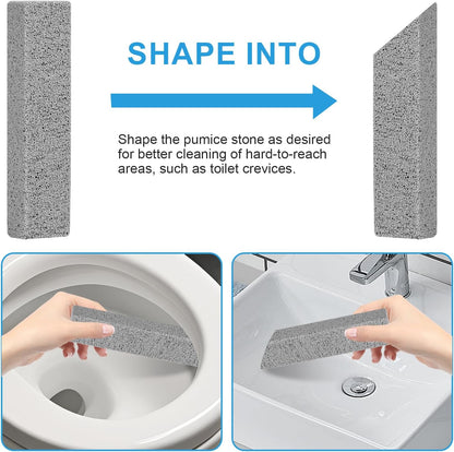 6 Packs Pumice Stone Toilet Bowl Cleaner, Pumice Stone for Cleaning, Powerfully Cleans Hard Water Rings, for Cleaning Toilets, Bathtubs, Grills, Swimming Pools, Sinks