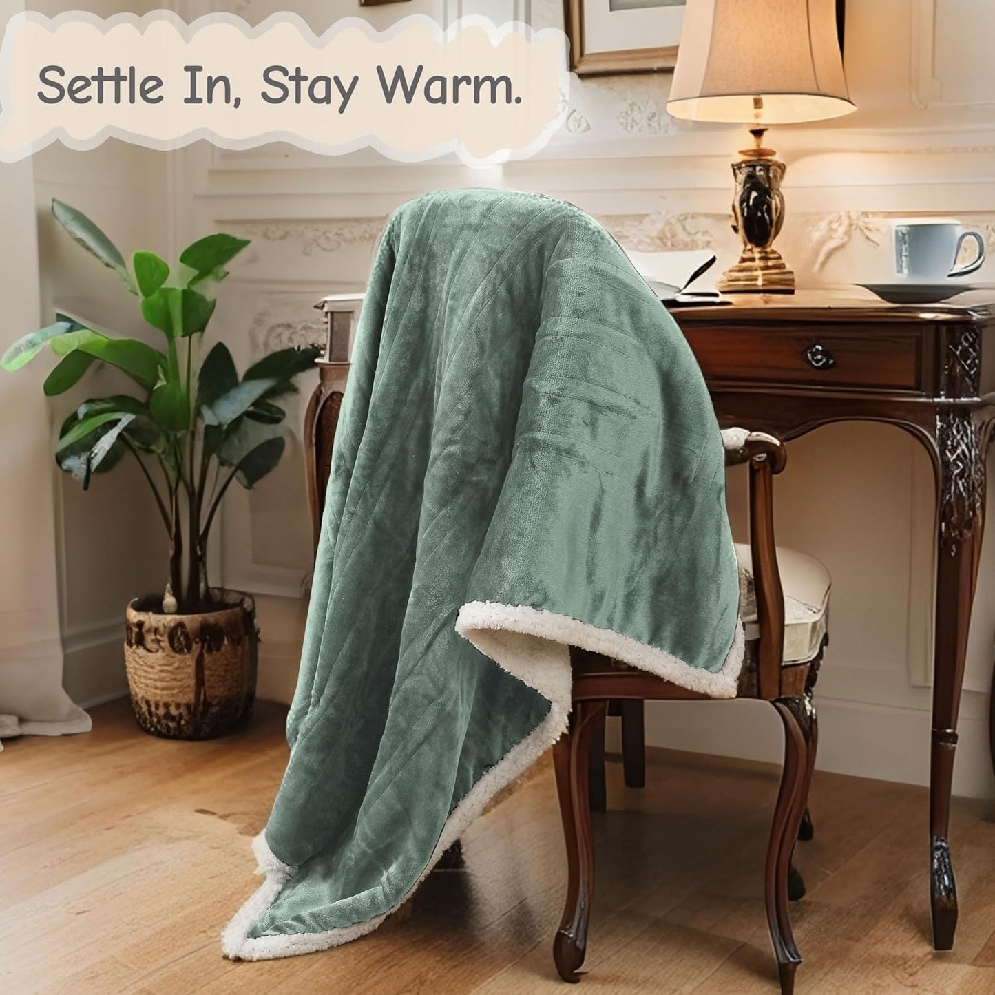 Soypipo Electric Heated Throw Blanket 50"x60", Faux Fur Plush with 4 Heat Settings & 2/4/8/10H Auto Shut-Off, Overheat Protection, Machine Washable, for Office & Chair, Dark Grey