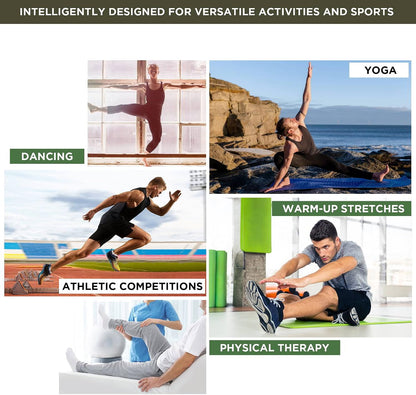 RDX Yoga Stretching Strap, Ankle Ligament Stretcher Belt with Loops Ligament Stretch Band, Fitness Leg Stretcher for Plantar Fasciitis, Foot Stretch Assist for Hamstring, Flexibility Exercise