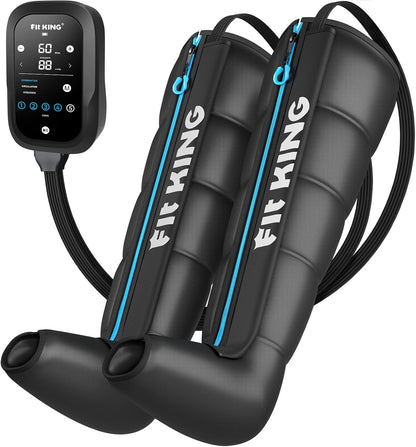 FIT KING Pro Leg Massager Athlete Compression Recovery Boots Cordless M | FSA-HSA, Professional Leg Compression, Air Compression Boots, Fast Recovery & Boost Circulation, Rechargeable, 5-Zone Control