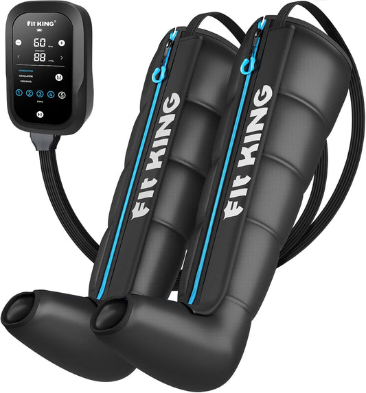 FIT KING Pro Leg Massager Athlete Compression Recovery Boots Cordless M