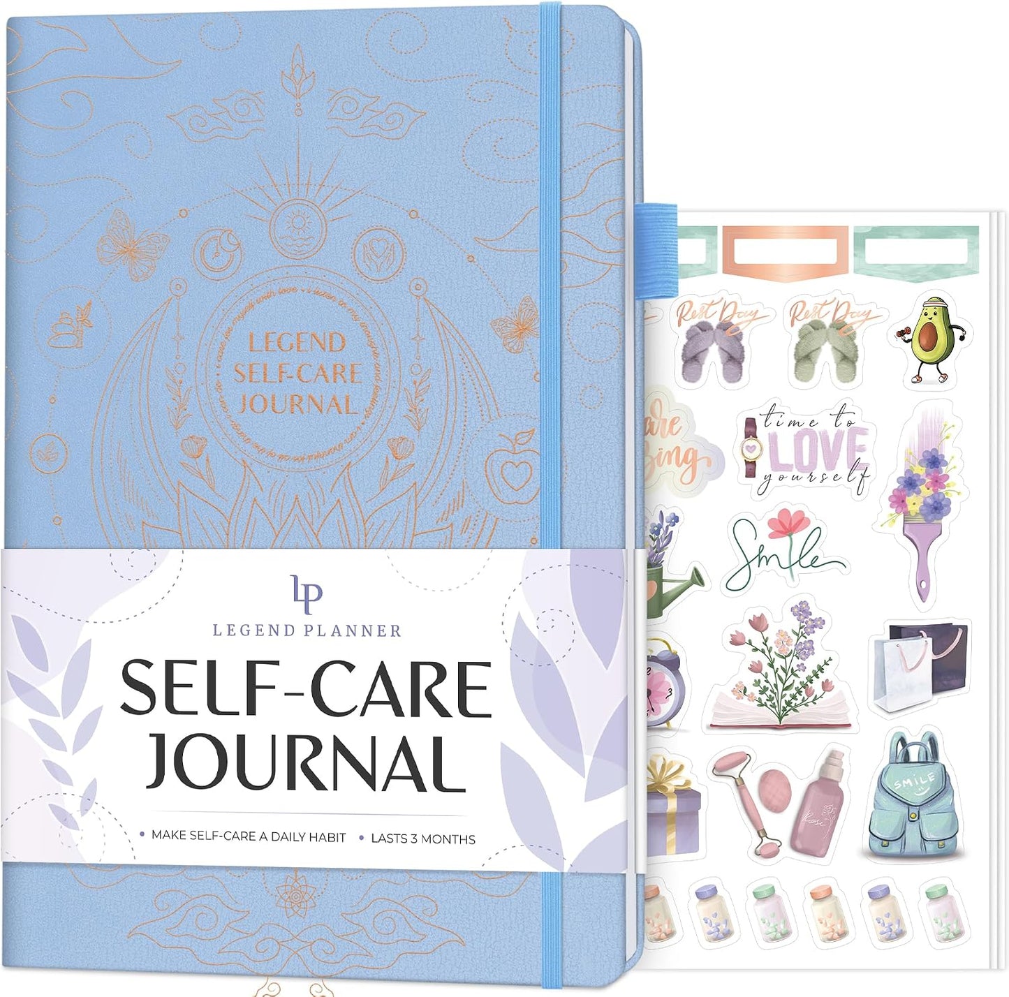 Legend Self-Care Journal – Guided Daily Reflection Journal to Support Mental & Physical Health – Daily Mood, Meditation & Personal Development Notebook – 7.1x10.5”, Lasts 3 Months (Turquoise)