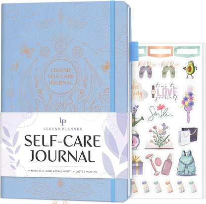 Legend Self-Care Journal – Guided Daily Reflection Journal to Support Mental & Physical Health – Daily Mood, Meditation & Personal Development Notebook – 7.1x10.5”, Lasts 3 Months (Turquoise)