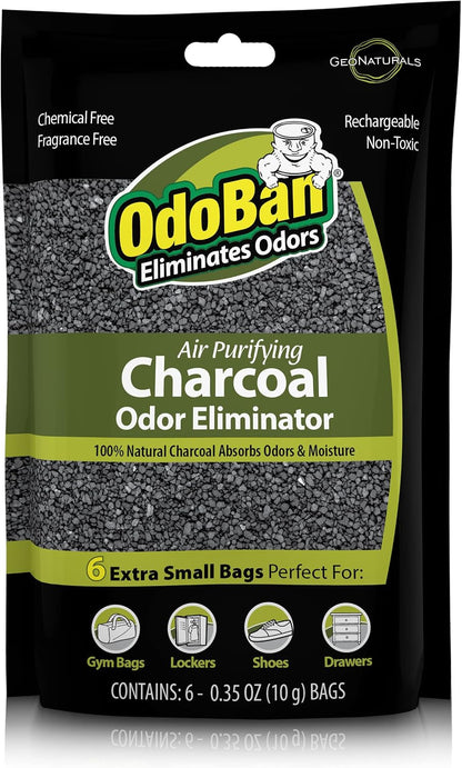 OdoBan Air Purifying Charcoal Natural Odor Eliminator, Non-Toxic Formula, Made in the USA, Fragrance Free, 200 Gram Bag