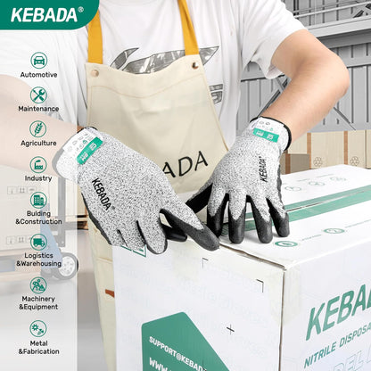C4 Cut Resistant Gloves, ANSI A4, 100% Food Grade, 1 Pair, Medium | Food grade cutting gloves, glass-free & steel-free, breathable, washable. Ideal for meat cutting, slicing and oyster shucking