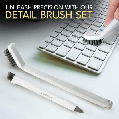 Grout Cleaning Brush Set (4 Pcs) Heavy Duty Hand Grout Scrub Brush & Detail Cleaning Brush Set for Baseboards,Floor, Corners, Shower, Bath Tub & Tiles