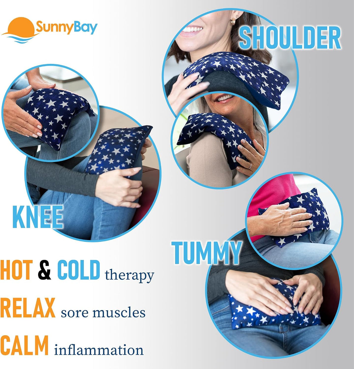 SunnyBay Heating Pad, Neck and Shoulder Wrap, 6x11 inch, Pink