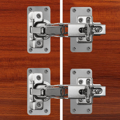 Cabinet Hinge Repair Plate Kit, 12Pcs Hinges Repair Fixing Plates | Stainless Steel for Kitchen Cupboard Door Replacement Rust Resistant With Mounting Screw
