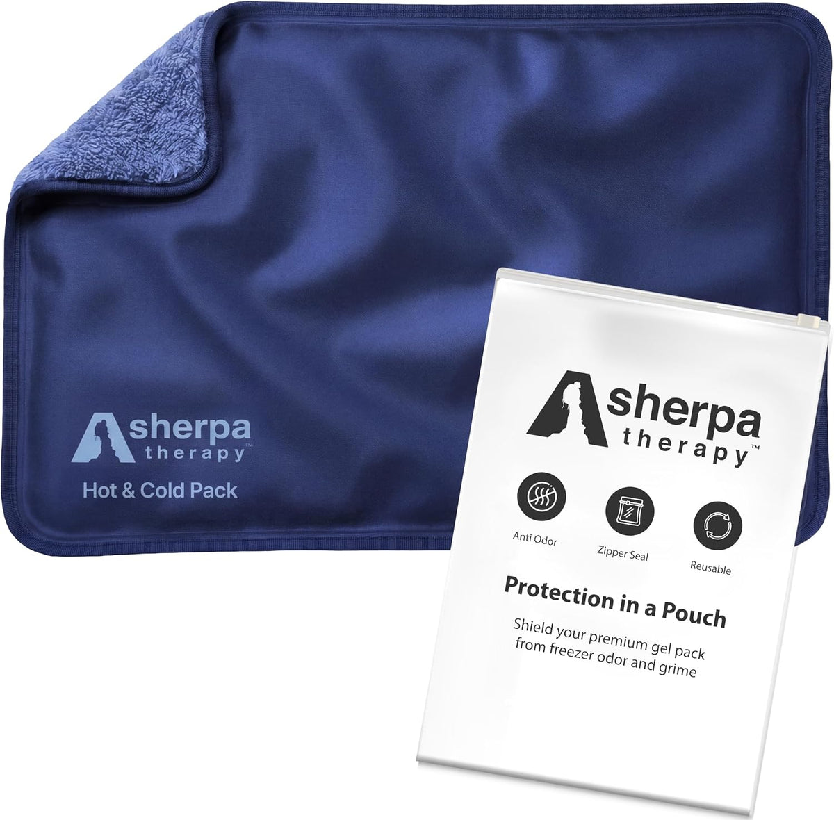 Medium Flexible Gel Ice Packs Reusable - Hot and Cold Soft Ice Packs for Injuries Reusable for Ankle, Arm, Foot, Leg, Back Pain Relief - 8" x 12" - Purple