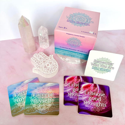 Affirmation Memory Matching Card Game Remember Who You Are Classic Edition | Affirmation Memory Matching Card Game Remember Who You Are Classic Edition