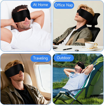Silk Sleep Mask – 100% Mulberry Silk Eye Mask for Sleeping, Soft Slip Feel, Adjustable Headband, Blackout for Side Sleepers, Men & Women | Soft Slip Feel, Adjustable Headband, Blackout for Side Sleepers, Men & Women