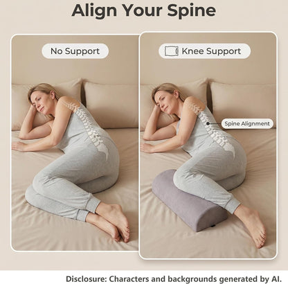 Leg Elevation Pillows for After Surgery, Ergonomic Memory Foam Wedge Leg Elevation Pillow Comfort Care for Back Knee Hip Ankles Pain, Knee Elevation Pillow for Injury, Rest Blue