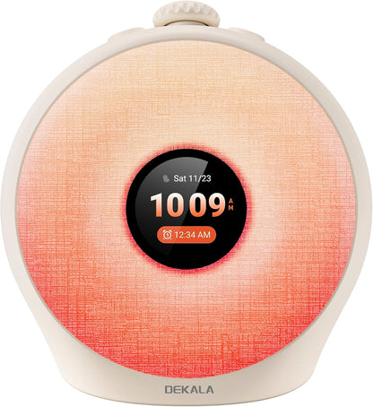 Dekala Sunrise Alarm Clock with Pulse Wake, 7-Day Programmable 4 Loud Alarm