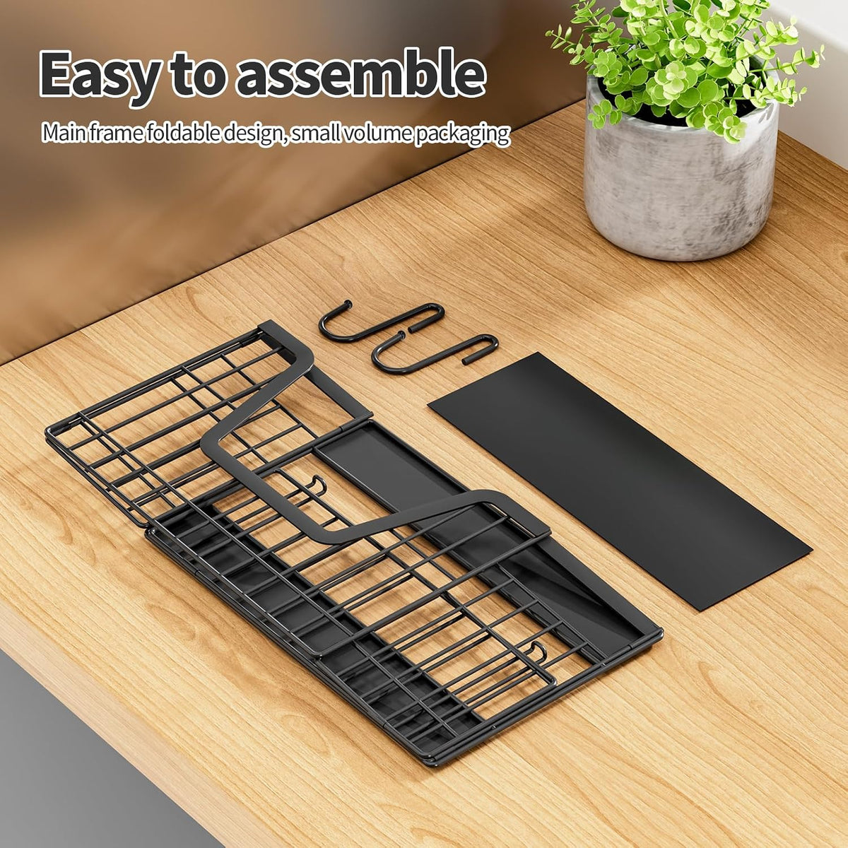 Magnetic Shelf for Fridge, Fruit Basket Magnet Shelves with 2 Hooks