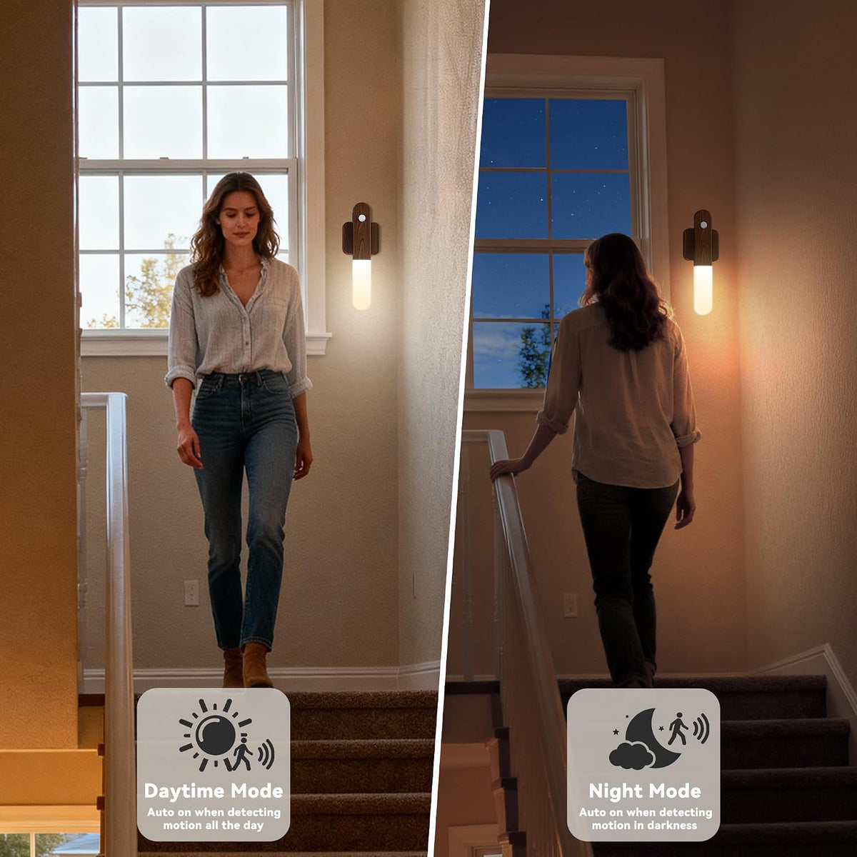 iThird Motion Sensor Light Indoor, 2200mAh Rechargeable Wall Sconce