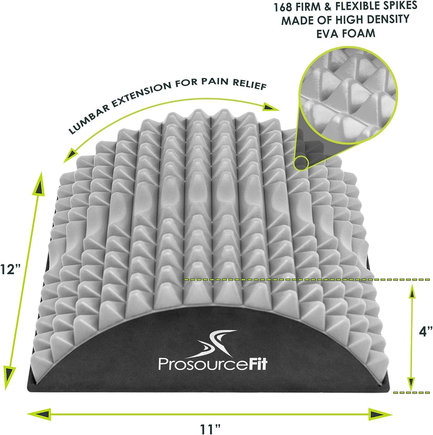 ProsourceFit Arched Back Stretching Spike Orthopedic Traction Device & Lower Lumbar Massage Support