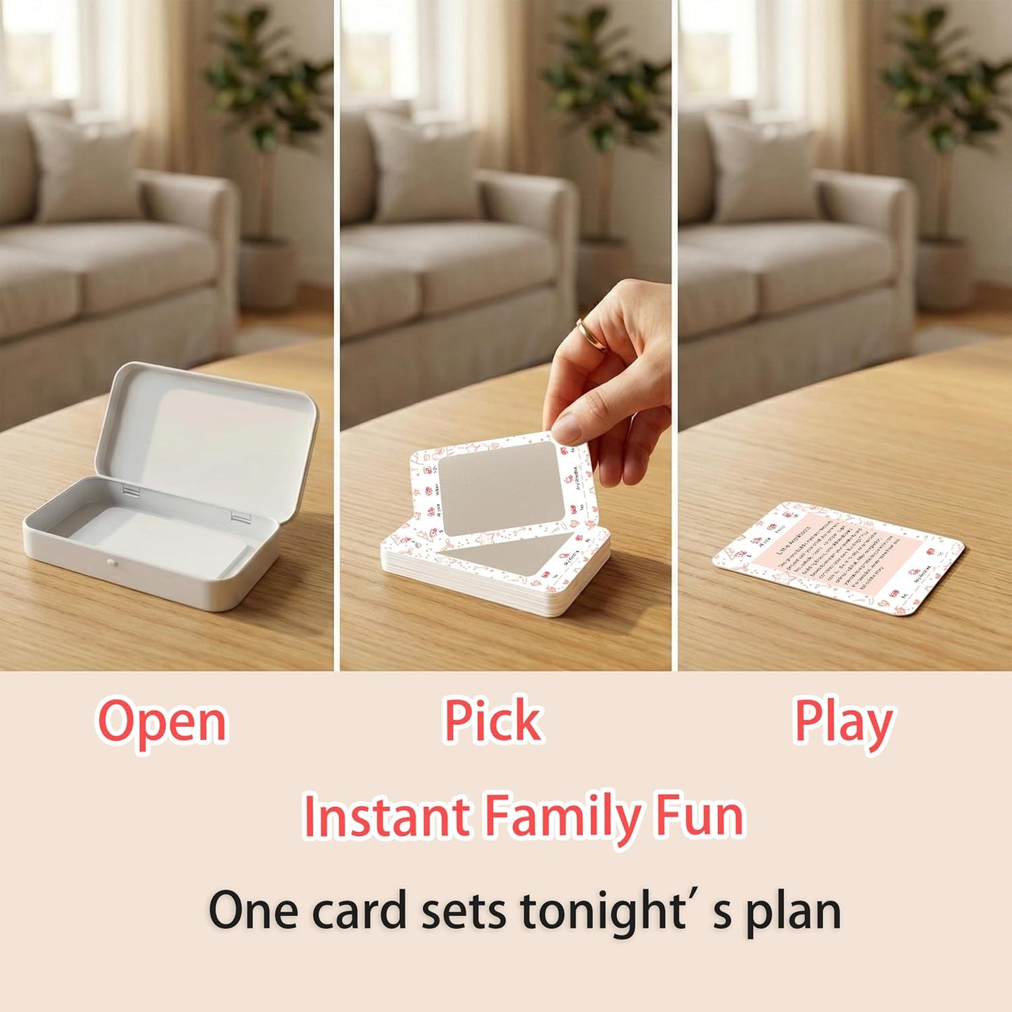 50 Screen-Free Scratch-Off Family Activity Cards | Fun family game night cards for kids and adults