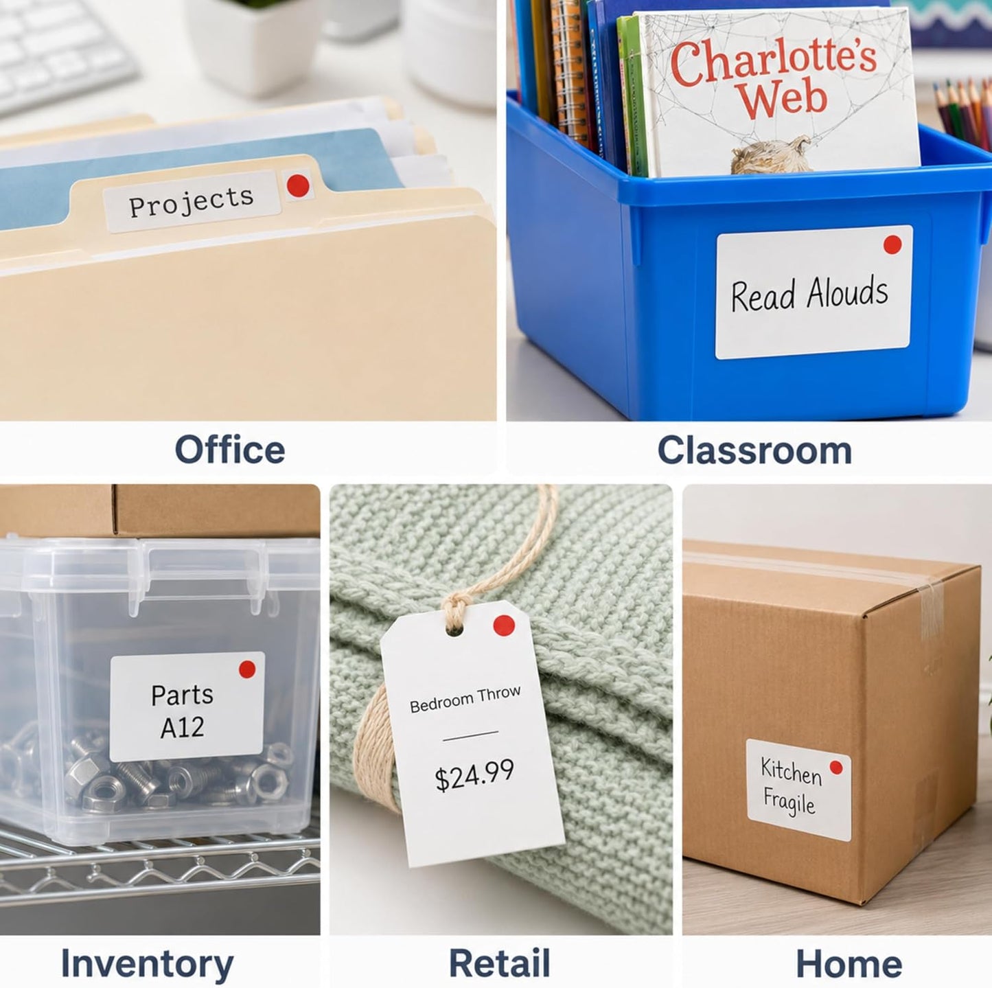 Removable Green Dot Stickers, 1/2 Inch, 1000/Box | Inventory Circle Labels with Removable Adhesive for Offices, Classrooms, Food Service, and Medical Settings. Made in USA