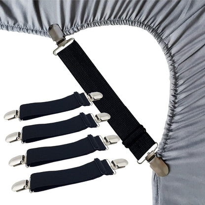 RayTour Sheet Straps Bed Sheet Keeper Holder for Corners Sheet Stays Suspender Clips Fitted Sheet Holder Clips Garters Fasteners Mattress Clamps