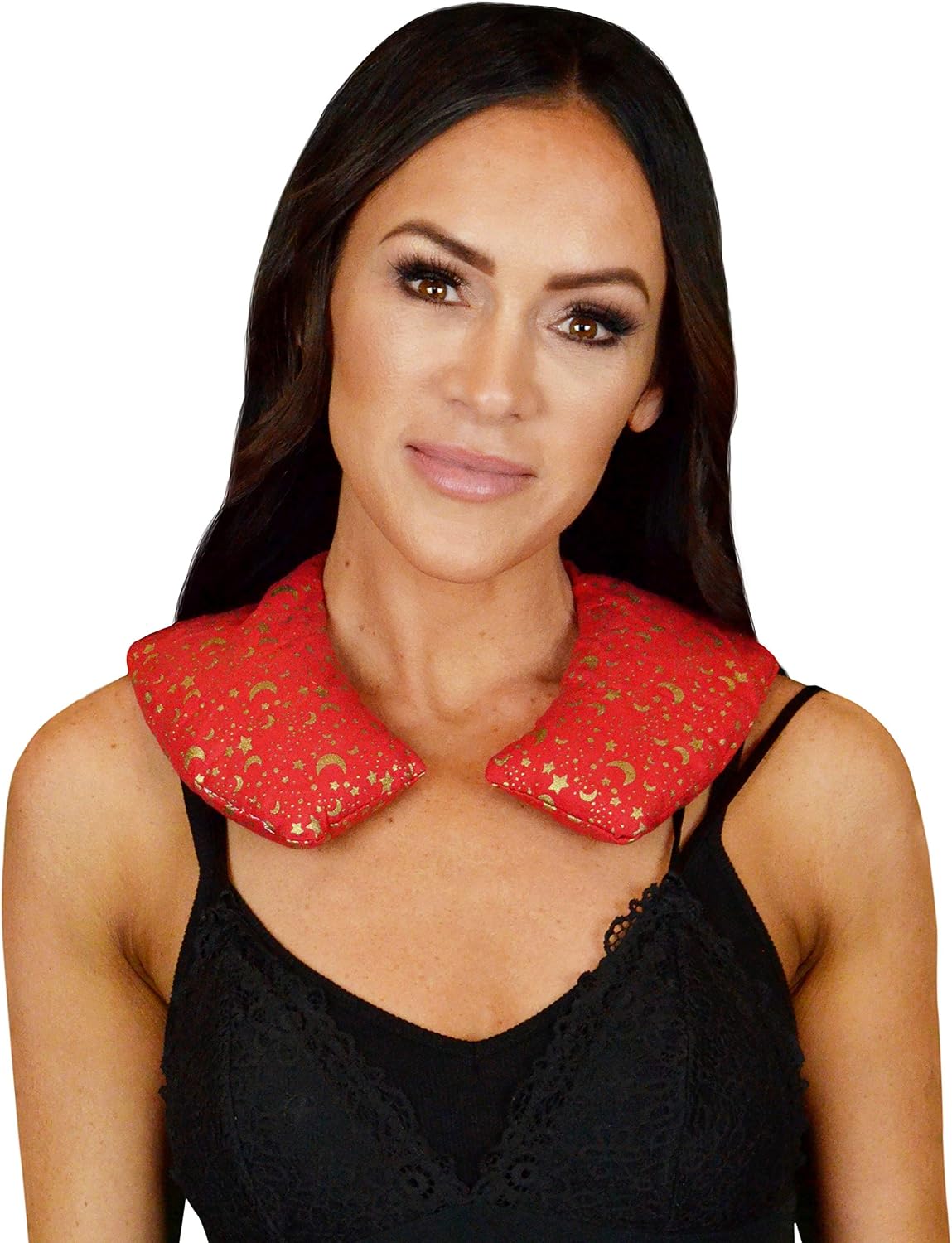 Nature's Approach Aromatherapy Neck Wrap, Red | 12-herb rice & flaxseed neck wrap, microwave or freezer safe, drapes over neck and shoulders