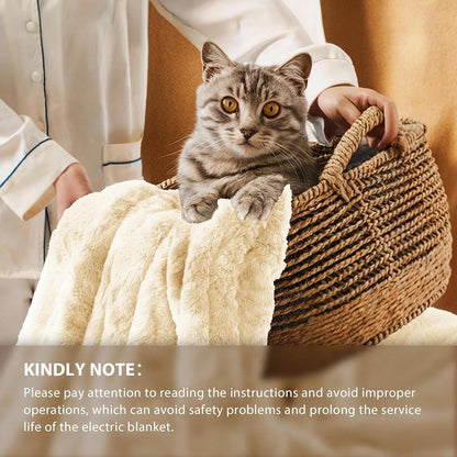 Homemate Heated Blanket Electric Heating Throw 50x60 Plush Faux Fur Sherpa