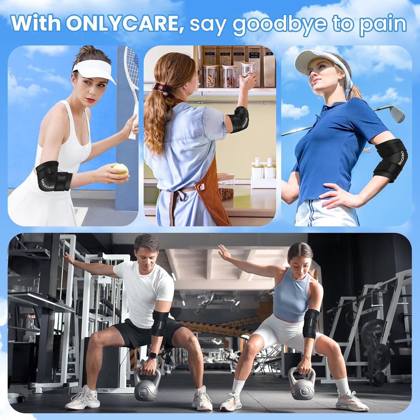 Knee Ice Pack, ONLYCARE Soothing Knee Compression Sleeve for Injuries, Upgraded Gel Cold Wrap, Hot & Cold Therapy, Reusable for Meniscus, Arthritis, ACL, MCL Pain Relief, Injury Recovery (S)
