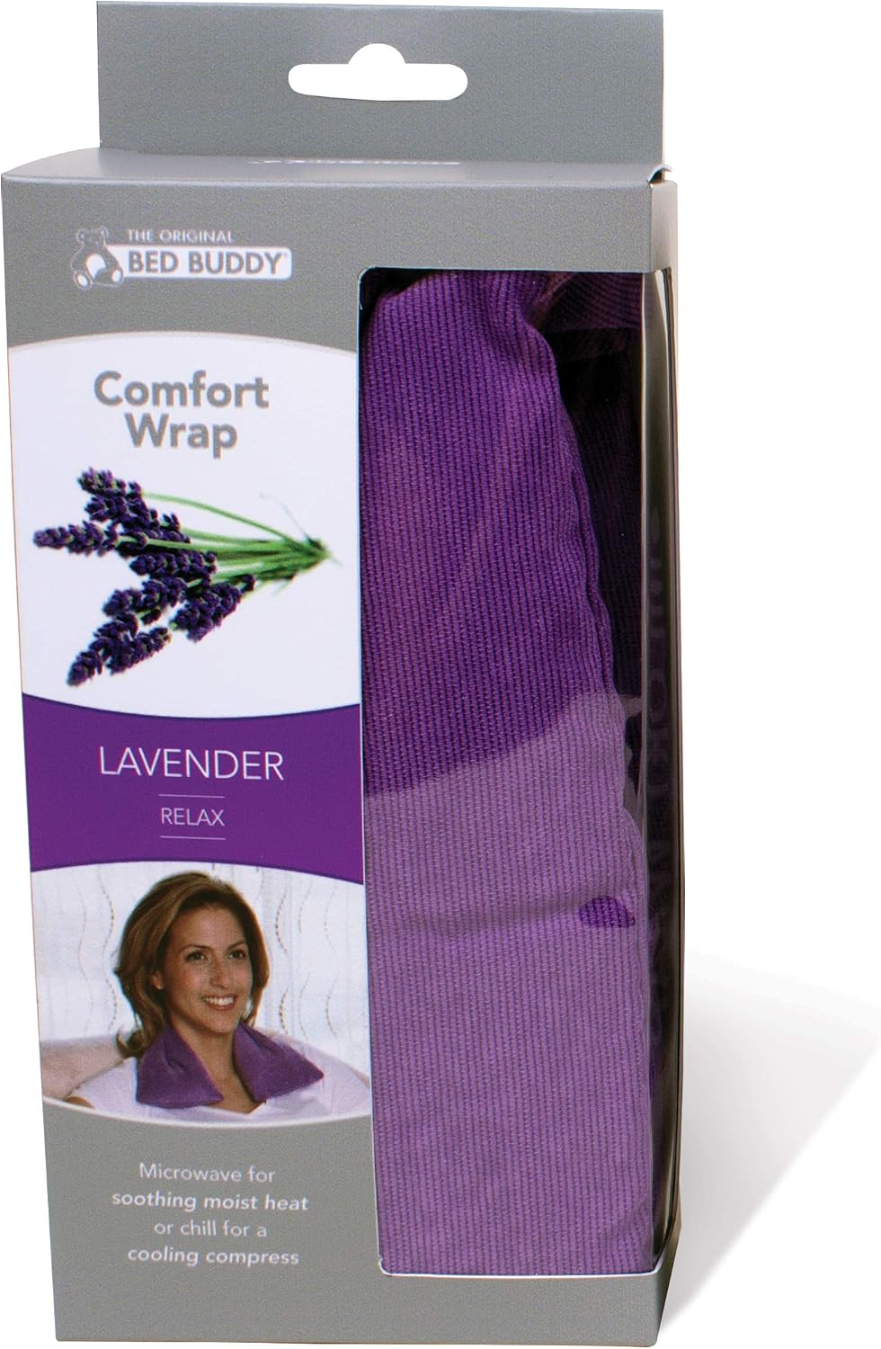 Bed Buddy Heated Aromatherapy Neck Wrap, Lavender & Mint Scented - Microwavable Hot & Cold Therapy for Sore Muscles, Stress Relief, and Relaxation - Soft Plush Fabric with Lavender and Mint