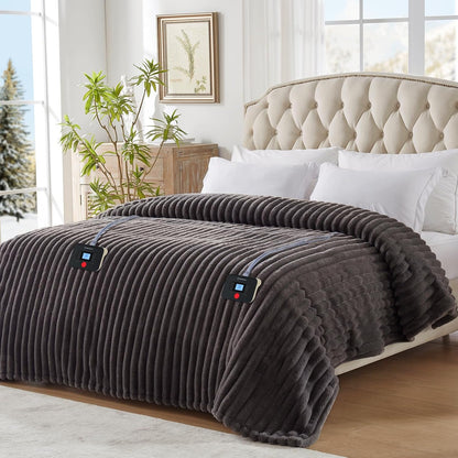 Westinghouse Heated Throw Blanket, 50"x60", Charcoal, ETL Certified