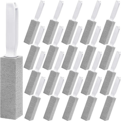 20 Pack Pumice Stone Toilet Bowl Cleaner Pumice Stone with Handle for Toilet Cleaning, Remove Limescale, Rust, Cleaning Supplies for Toilet, Pool, Bathroom, Sink