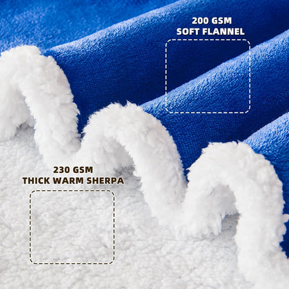IFNOW Sherpa Wearable Blanket with Sleeves, Oversized Snuggle Robe, Purple | 430GSM Thick, 55x69", Big Pocket, TV Blanket,Fall Winter Dorm Essentials or Office, Christmas Birthday Gifts for Women Men