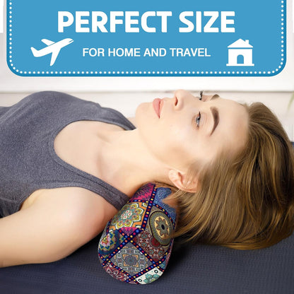 Neck Roll Pillow for Sleeping,Ergonomic Cylinder Tube Pillows for Cervical Spine and Neck Support,Versatile Roll Pillow for Bed,Office,and Travel,Memory Foam Bolster with Washable Cover